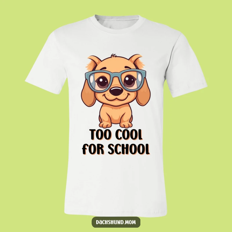 Funny Kawaii Dachshund T-Shirt - Silly Glasses, Adorable Dog Humor Tee