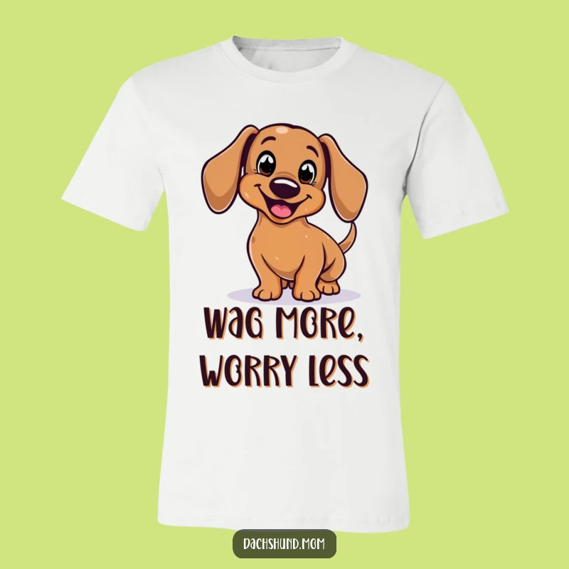 Funny Dachshund T-Shirt: Enthusiastic Wagging Tail Tee for Dog Lovers - Perfect Gift