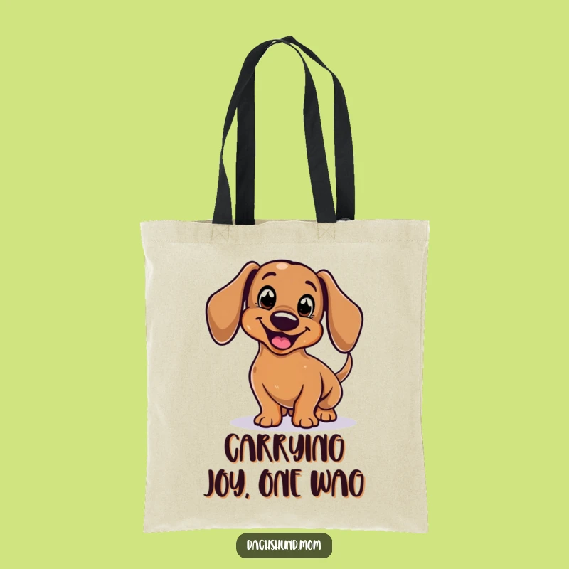 Funny Dachshund Tote Bag: Stylish Wagging Tail Carryall - The Perfect Funny Gift