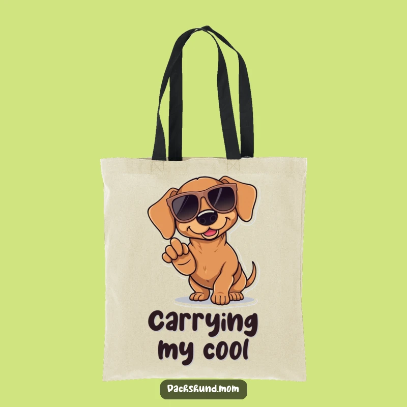 Funny Kawaii Dachshund Tote Bag: Cool Sunglasses Accessory for Dog Lovers