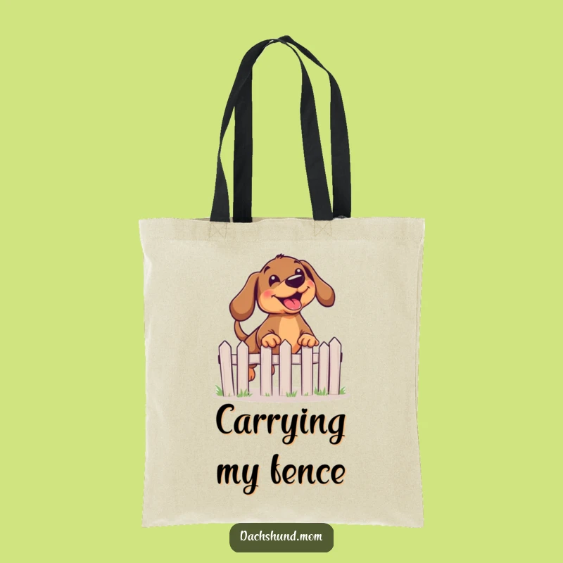 Funny Kawaii Dachshund Tote Bag: Joyful Leap Style, Practical Gift