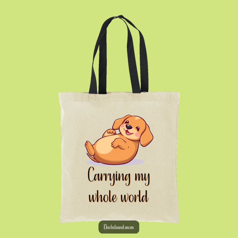 Funny Kawaii Dachshund Rolling Tote Bag: Carry Your Essentials with Humor
