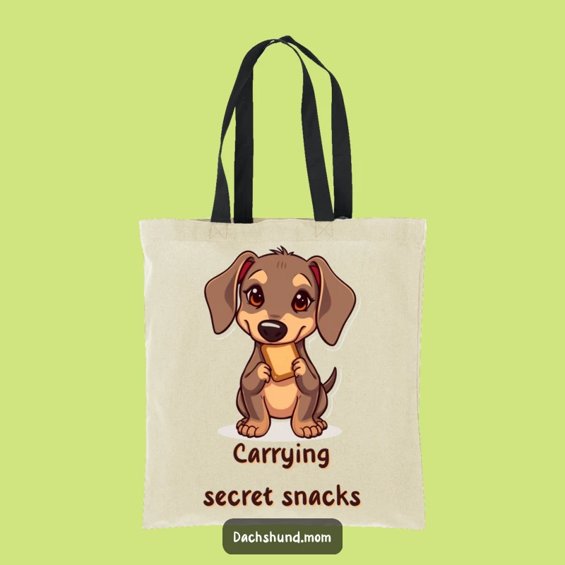 Funny Kawaii Dachshund Treat Pouch Tote Bag - Chic & Hilarious Dog Accessory