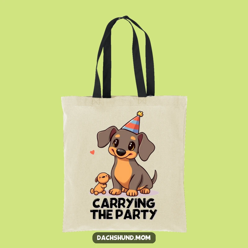 Funny Kawaii Dachshund Tote Bag: Party Juggling Accessory for Dog Lovers