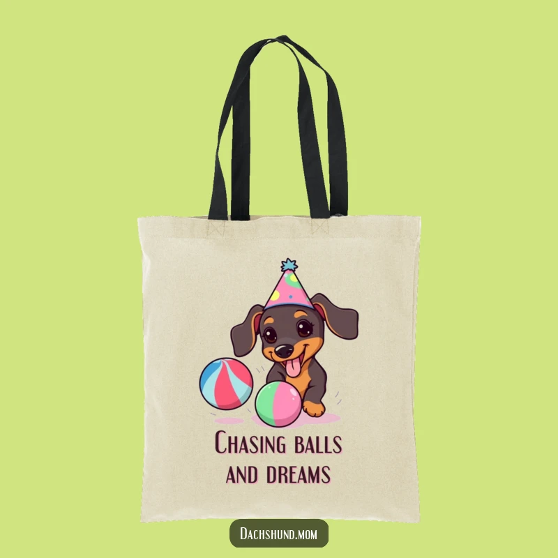 Funny Kawaii Dachshund Party Tote Bag, Perfect for Shopping Fun