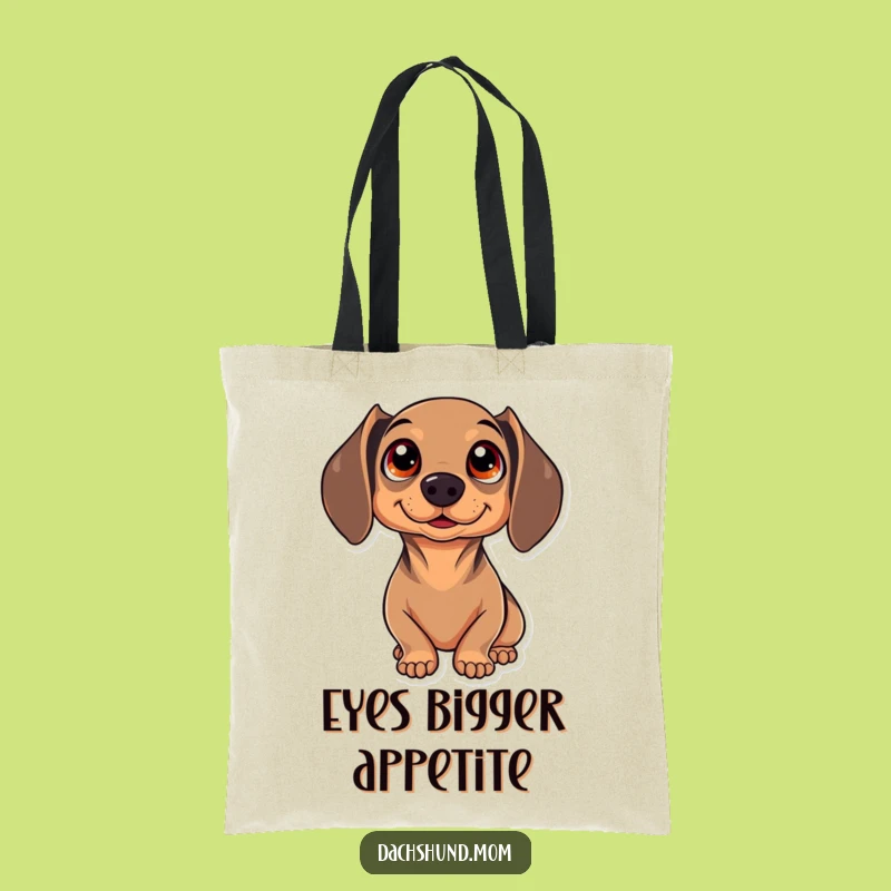 Funny Kawaii Dachshund Tote Bag: Carry Your Day with Sparkling Wonder