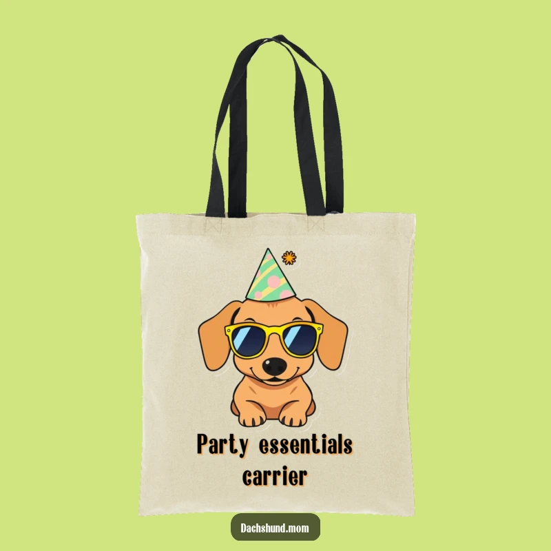 Funny Dachshund Party Tote: Cool Sausage Dog Celebration Bag Gift