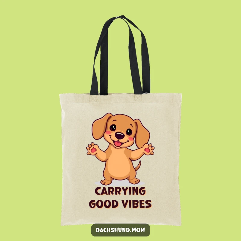 Funny Kawaii Dachshund Dance Bag Tote - Chic & Hilarious Dog Accessory