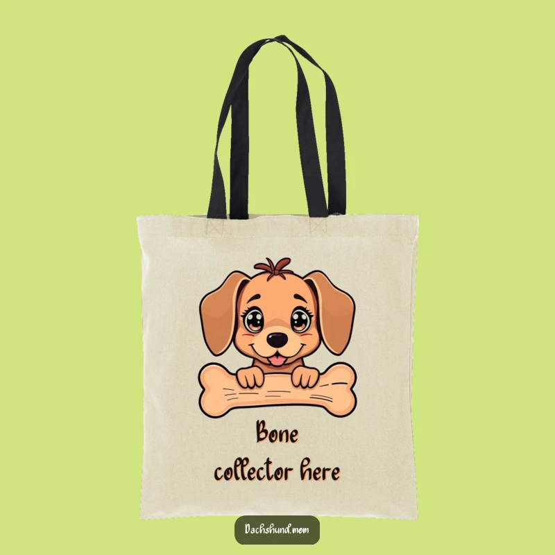 Funny Kawaii Dachshund Tote Bag: Bone Peek Style, Practical Gift