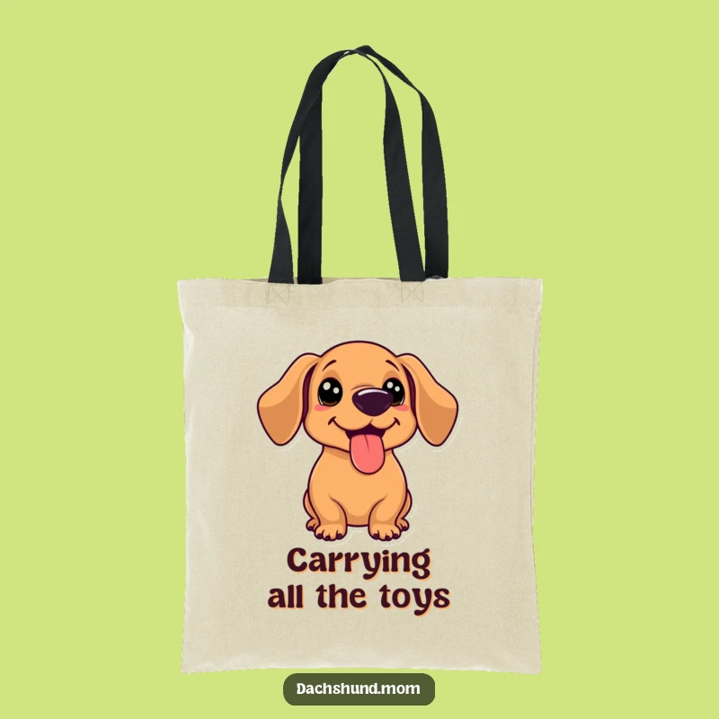 Funny Kawaii Dachshund Tote Bag - Durable & Cute Pet Lover Shopping Gift