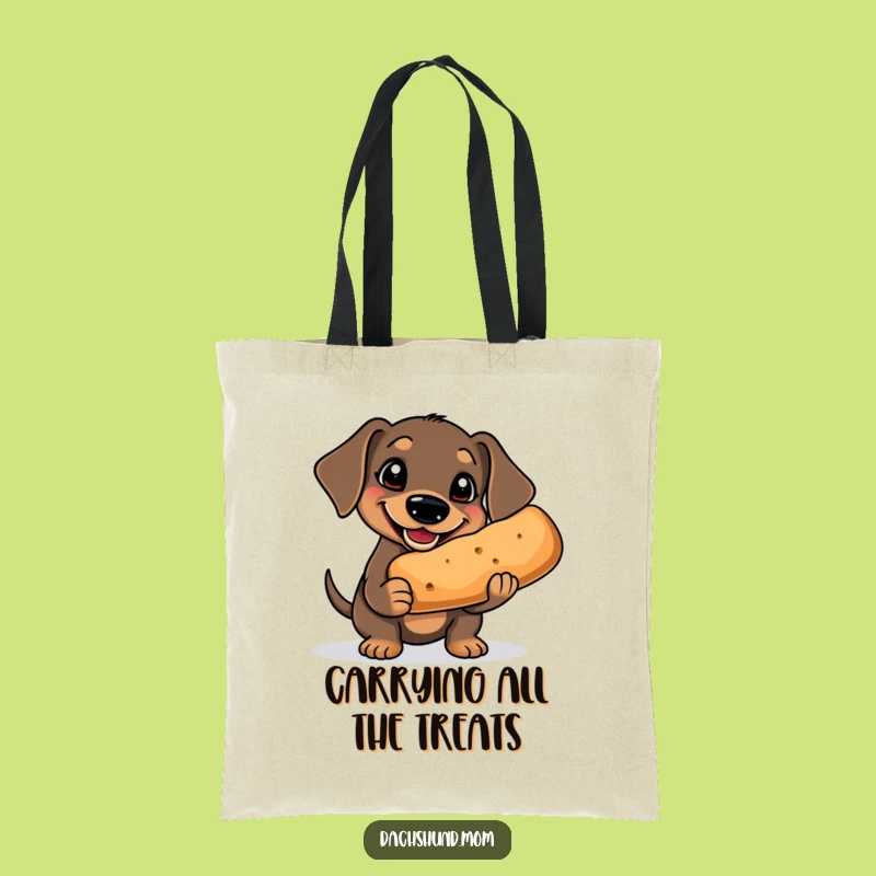 Funny Kawaii Dachshund Tote Bag: Goofy Treat Accessory for Dog Lovers