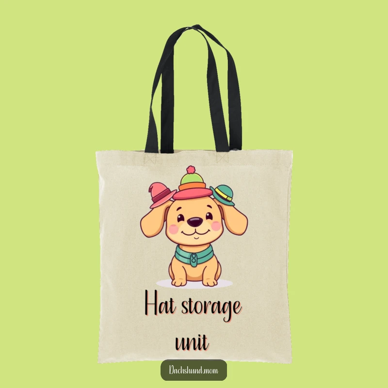 Funny Kawaii Dachshund Tote Bag: Hat Balance Style, Practical Gift