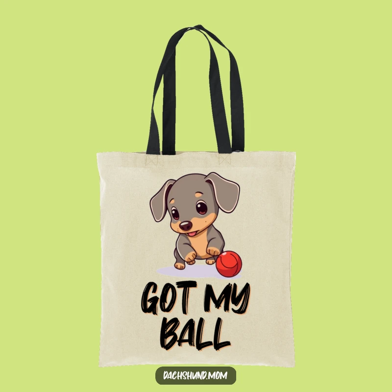 Funny Dachshund Cub Tote: Playful Pup's Accessory - Adorable Funny Gift!