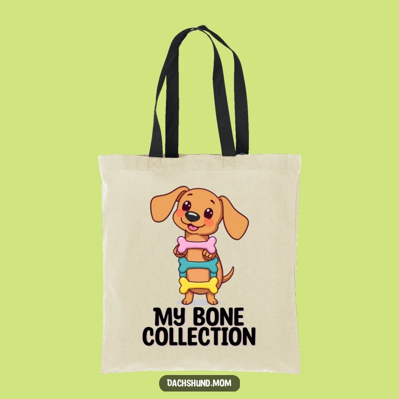 Funny Kawaii Dachshund Bone Balance Tote Bag - Talented Wiener Dog