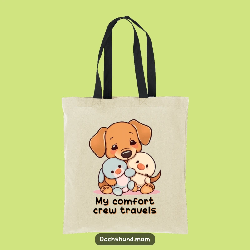 Funny Kawaii Dachshund Snuggle Tote Bag: Carry Comfort and Cute Companions