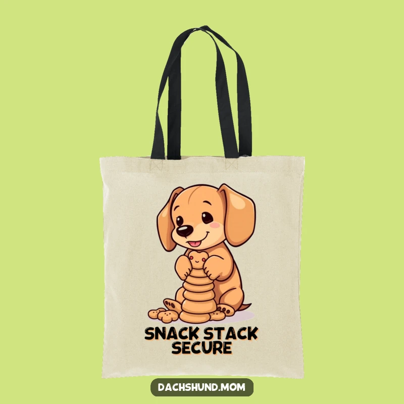 Funny Dachshund Biscuits Tote: Cub's Treat Balancing Bag - Adorable Funny Gift!
